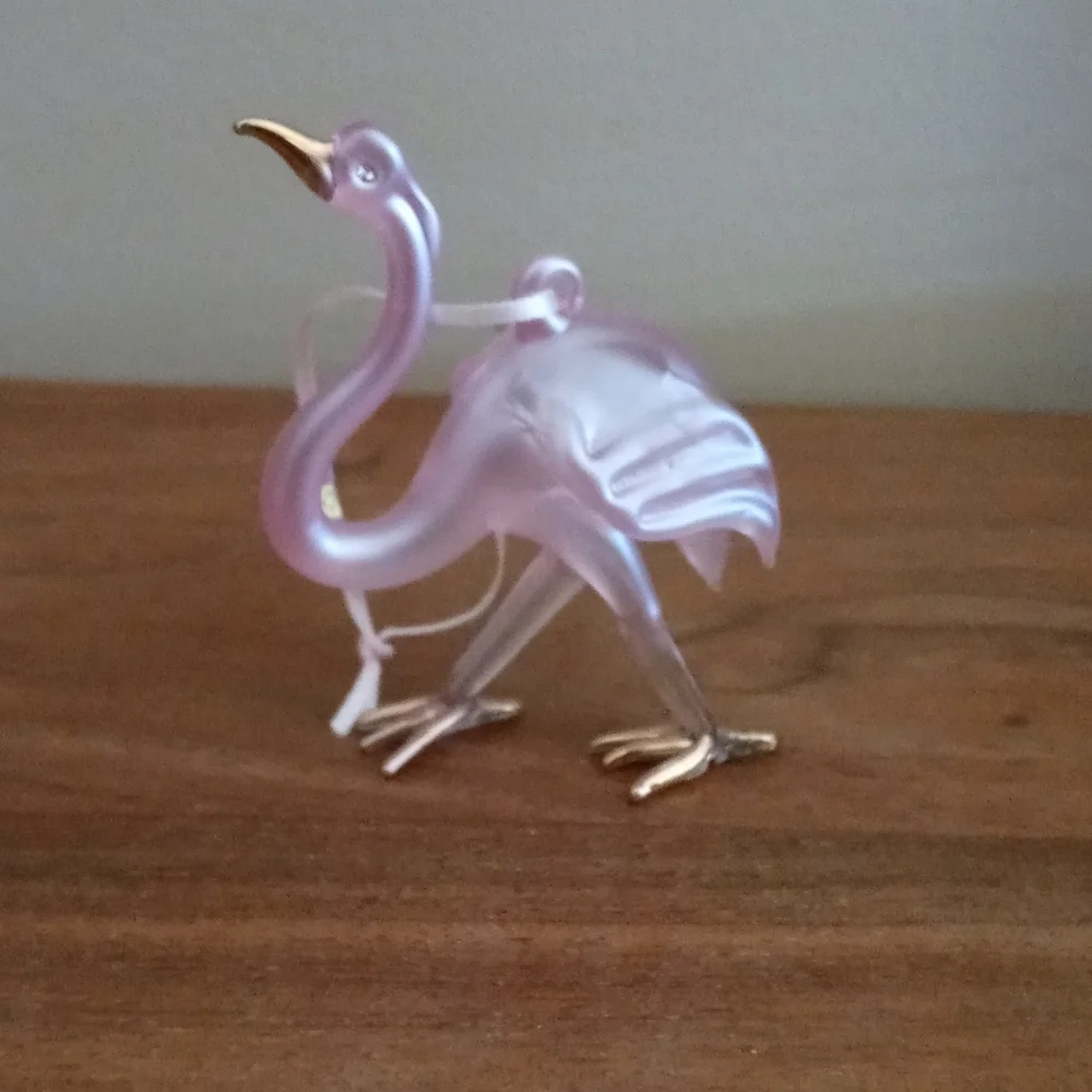 Pink flamingo ornament